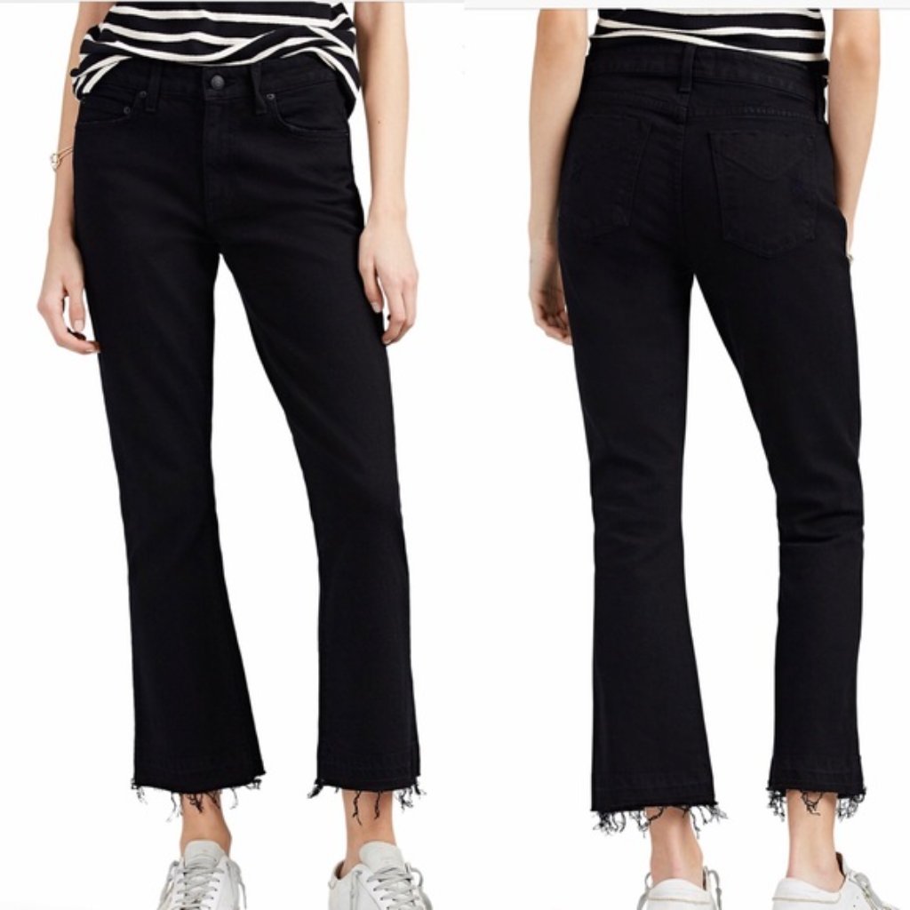 Derek Lam Gia Mid Rise Cropped Flare Jeans